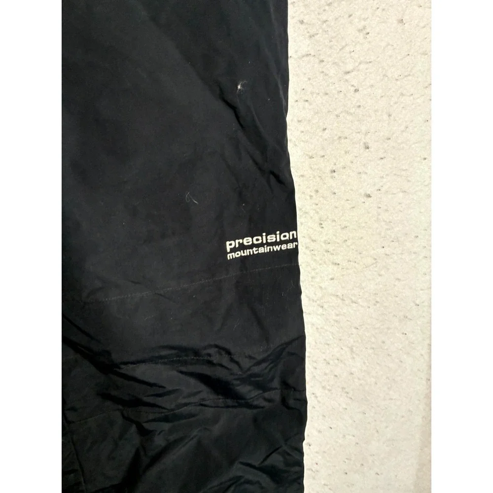 Precision Mountainwear Ski Pants Men's Large Black Scuff Guards Webbing Belted